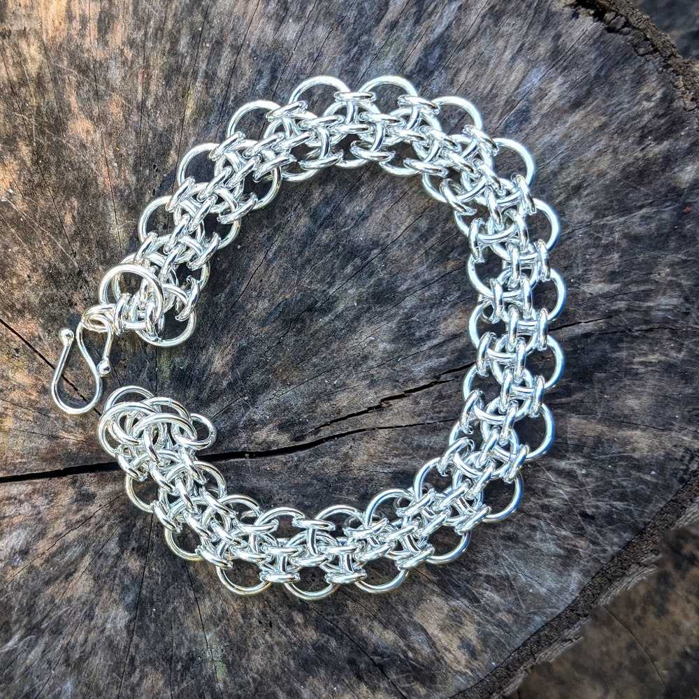 Dainty Dragon Steps Old Money Handmade Chainmail Bracelet (935)